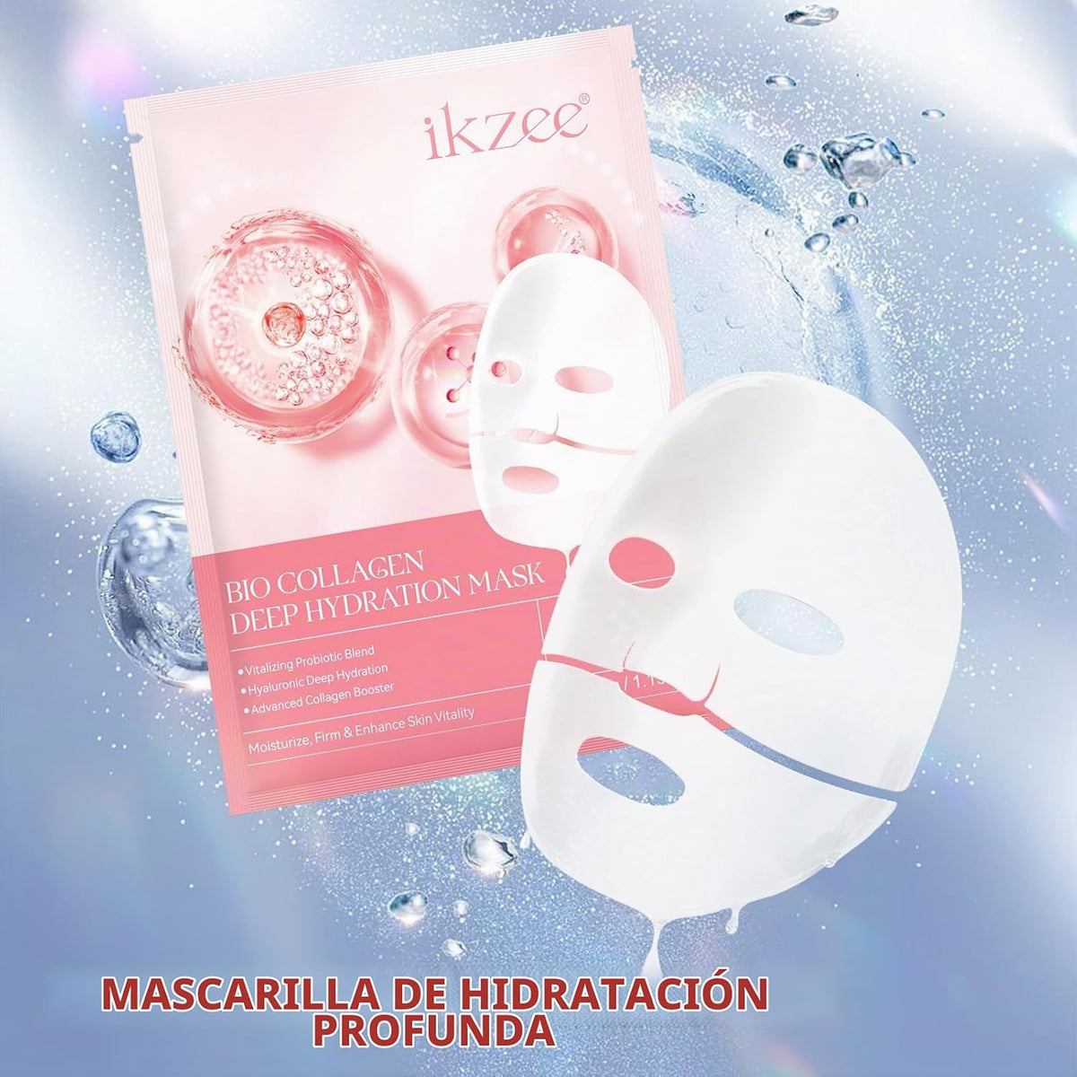 Bio Collagen Mask 4PCS, Mascarilla De Colageno,Mascarilla Bio Colágeno Noche, Bio Collagen Real Deep Mask, Bio Collagen Mask Overnight, Mascarilla Facial Hidratante Para Hidratación, Antiarrugas