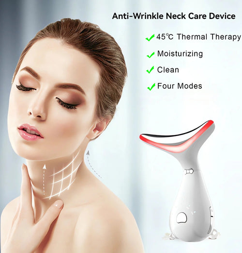 3-In-1 Face and Neck Massager with Warmth, Vibration and Microcurrent